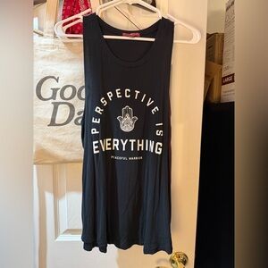 Black Graphic Tank Top